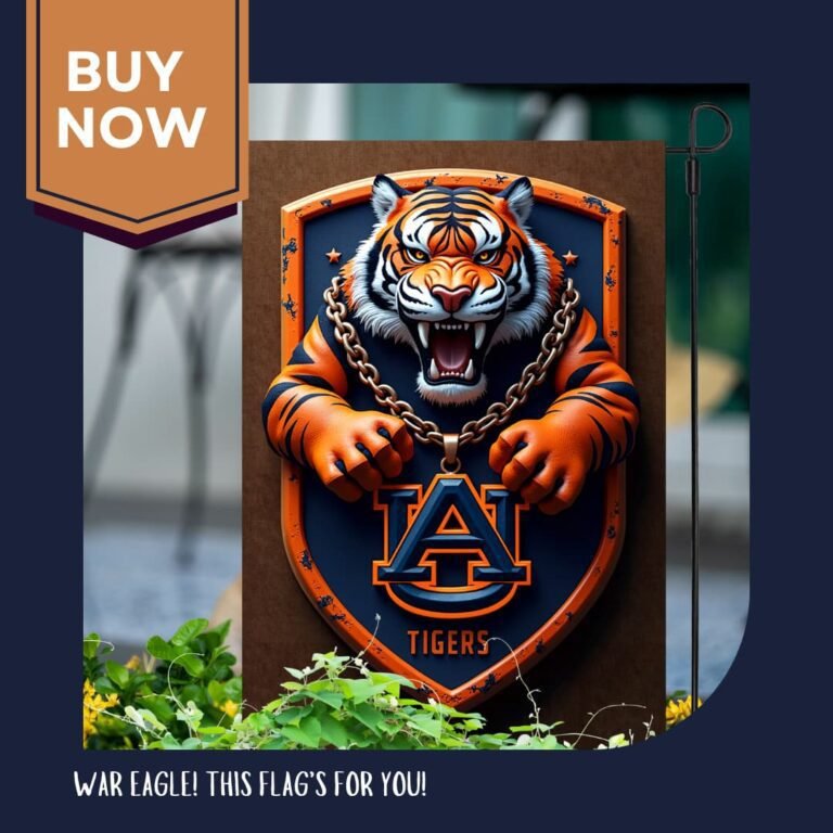 Auburn Tigers Football Fans Garden Flag – Perfect for Tailgating
