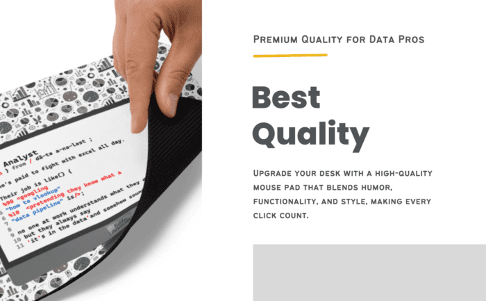 Data Analyst Mouse Pad – Funny Gift for Data Scientists & Excel Enthusiasts